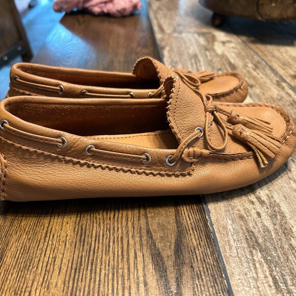 COACH Nadia Moccasin British Tan sz 6 - Picture 2 of 5